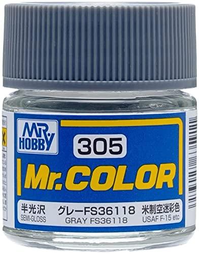 GSI Creos Mr. Color Aircraft Model Paint Gray FS36118 Semi-Gloss 10ml Model Paint C305