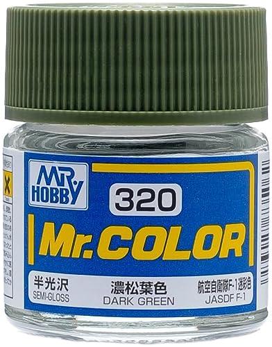 GSI Creos Mr. Color Aircraft Model Paint Dark Pine Green Semi-Gloss 10ml Model Paint C320