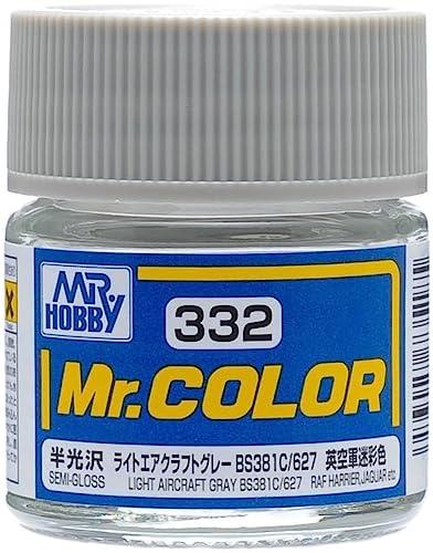 GSI Creos Mr. Color Aircraft Model Paint Light Aircraft Gray BS381C/627 Semi-Gloss 10ml Model Paint C332