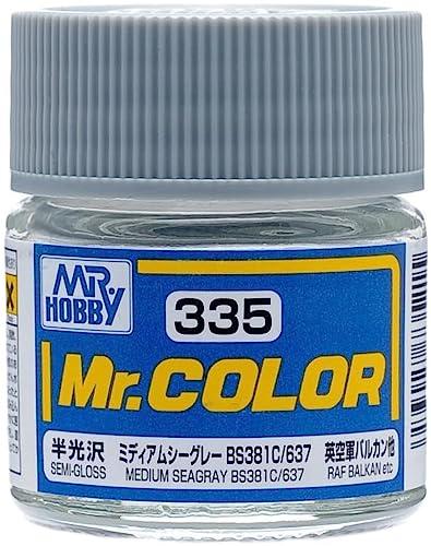 GSI Creos Mr. Color Aircraft Model Paint Medium Sea Gray BS381C/637 Semi-Gloss 10ml Model Paint C335