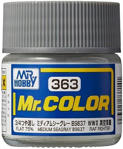 GSI Creos Mr. Color Aircraft Model Paint Medium Sea Gray 3/4 Matte 10ml Model Paint C363