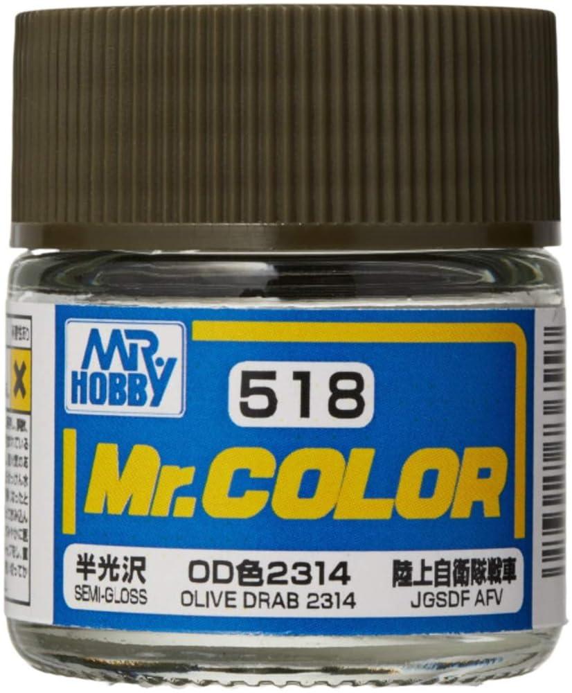 GSI Creos Mr. Color AFV/Tank Model Special Color OD Green 2314 Semi-Gloss 10ml Model Paint C518