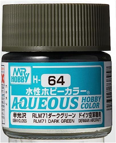 GSI Creos GSI Creos New Water-Based Hobby Color RLM71 Dark Green 10ml Model Paint H64