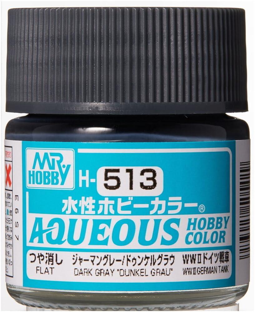 GSI Creos New Water-Based Hobby Color German Gray/Dunkelgrau 10ml Model Paint H513