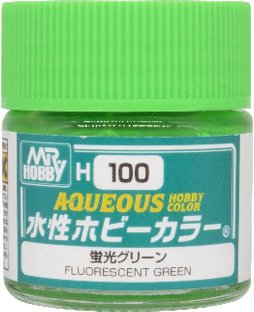 GSI Creos New Water-Based Hobby Color Fluorescent Green 10ml Model Paint H100