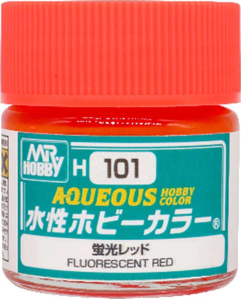 GSI Creos New Water-Based Hobby Color Fluorescent Red 10ml Model Paint H101