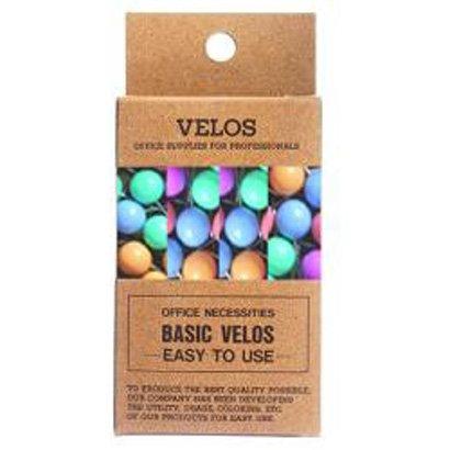 Veloss Map Pushpins New Pack DF-118P Pastel Mix 15-Pack