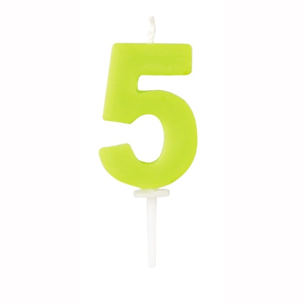 Pearl Metal Raffine Birthday Number Candle 5 (D-6177)