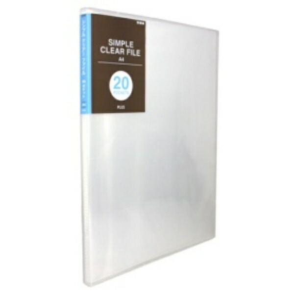 Plus Simple Clear File FC-220SC A4-S 20-Pocket Clear 98-167