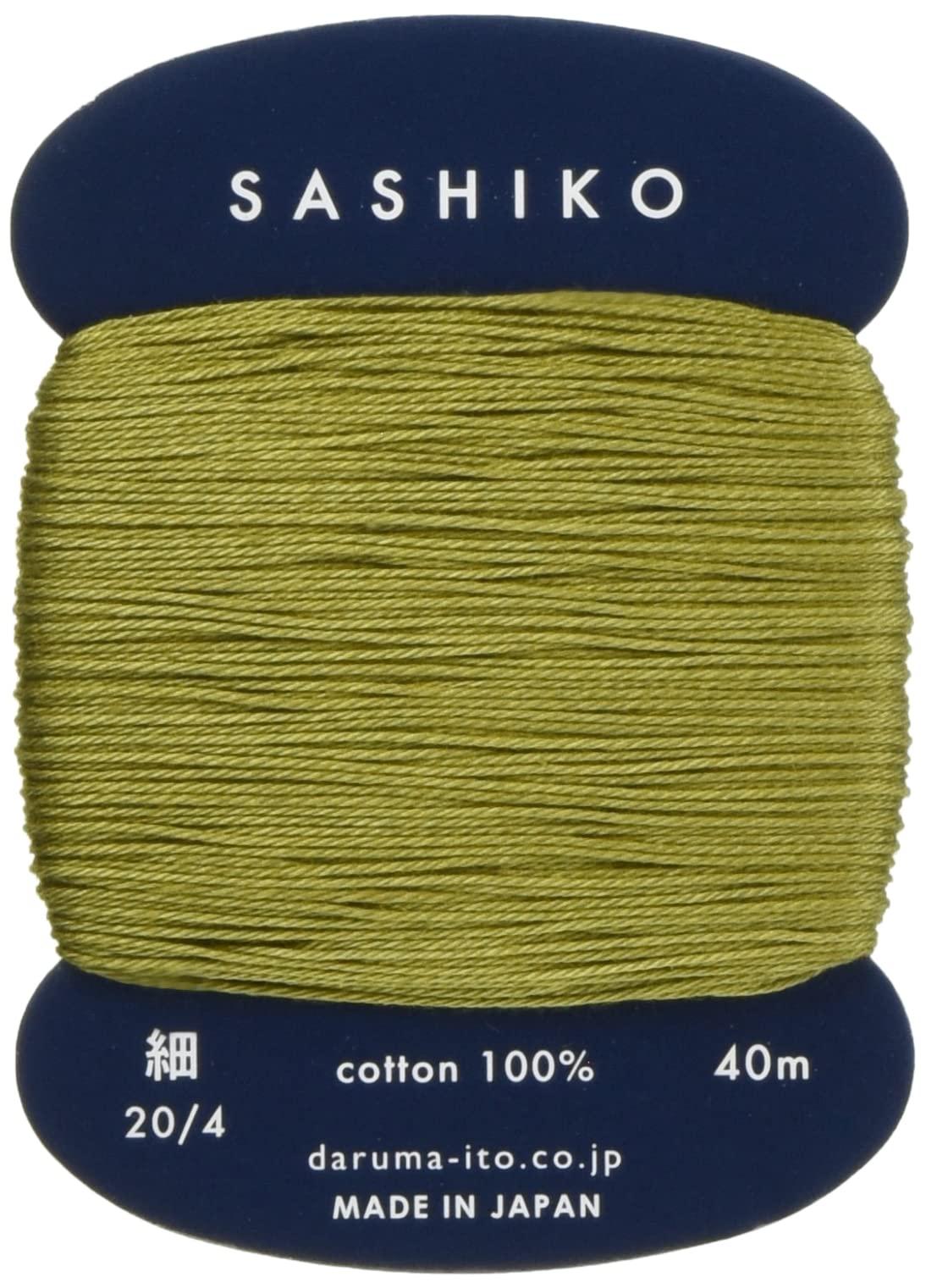 Yokota Daruma Sashiko Thread (Fine) Card-Wound Col.228 40m DRM2400-228 Khaki