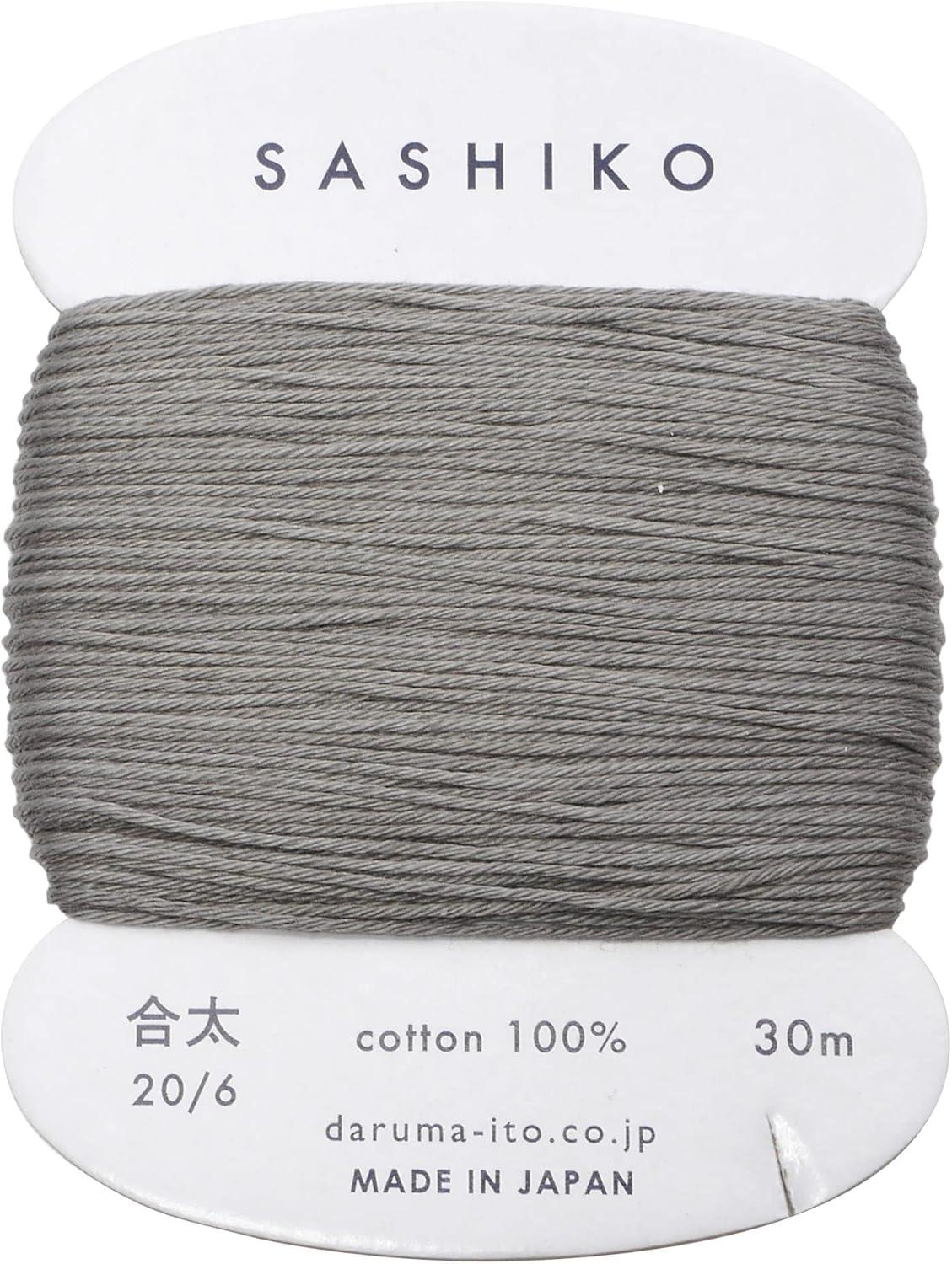 Daruma Sashiko Thread 〈Medium Weight〉 Card-Wound COL.229 Gray Approx. 30m 01-2410 Gray