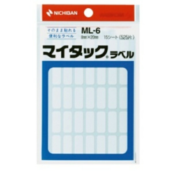 Nichiban My Tack Label ML-6 8mm × 20mm
