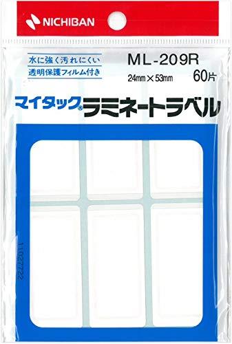 Nichiban MyTac Laminate Label 24×53mm ML-209R Red