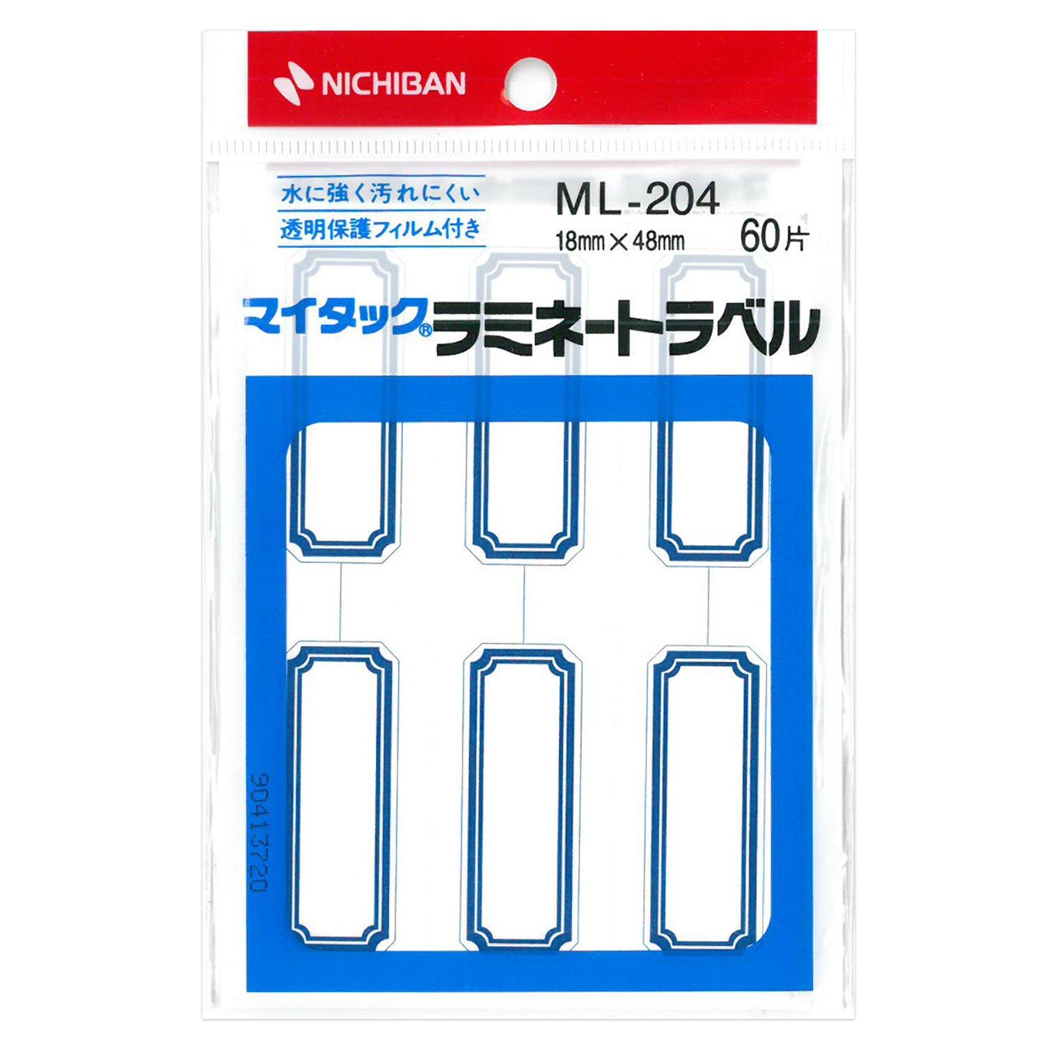 Nichiban MyTac Laminate Label 18×48mm ML-204 Blue