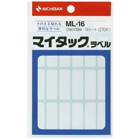 Nichiban MyTac Plain Labels 12×33mm ML-16