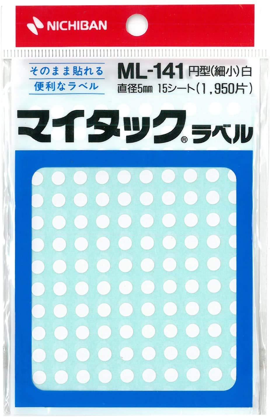 Nichiban MyTac Color Label 5mm ML-1415 White