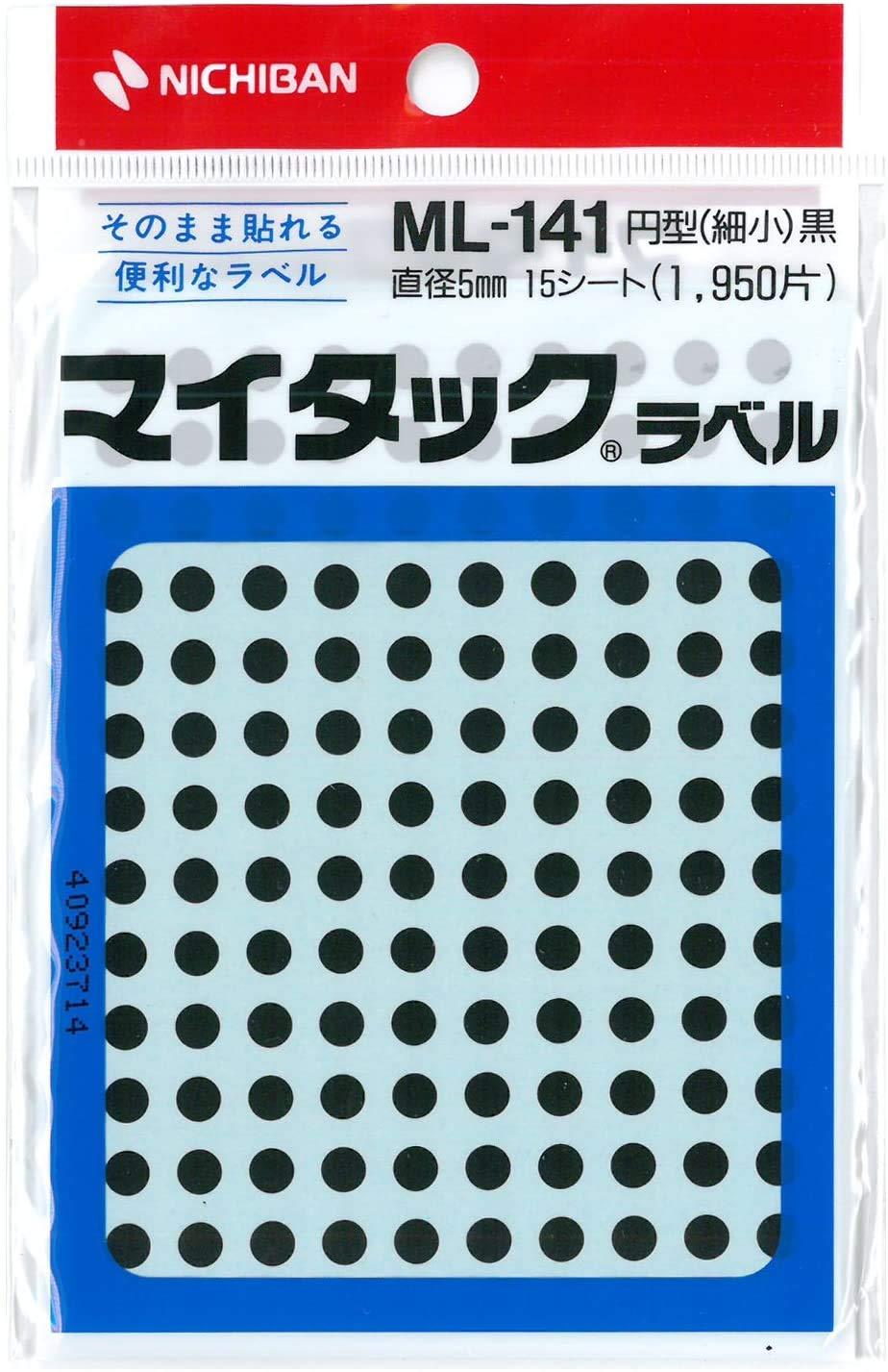 Nichiban MyTac Color Label 5mm ML-1416 Black