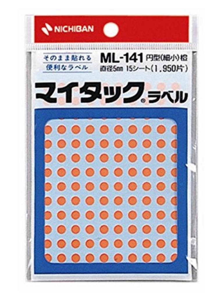 Nichiban MyTac Color Label 5mm ML-14113 Orange