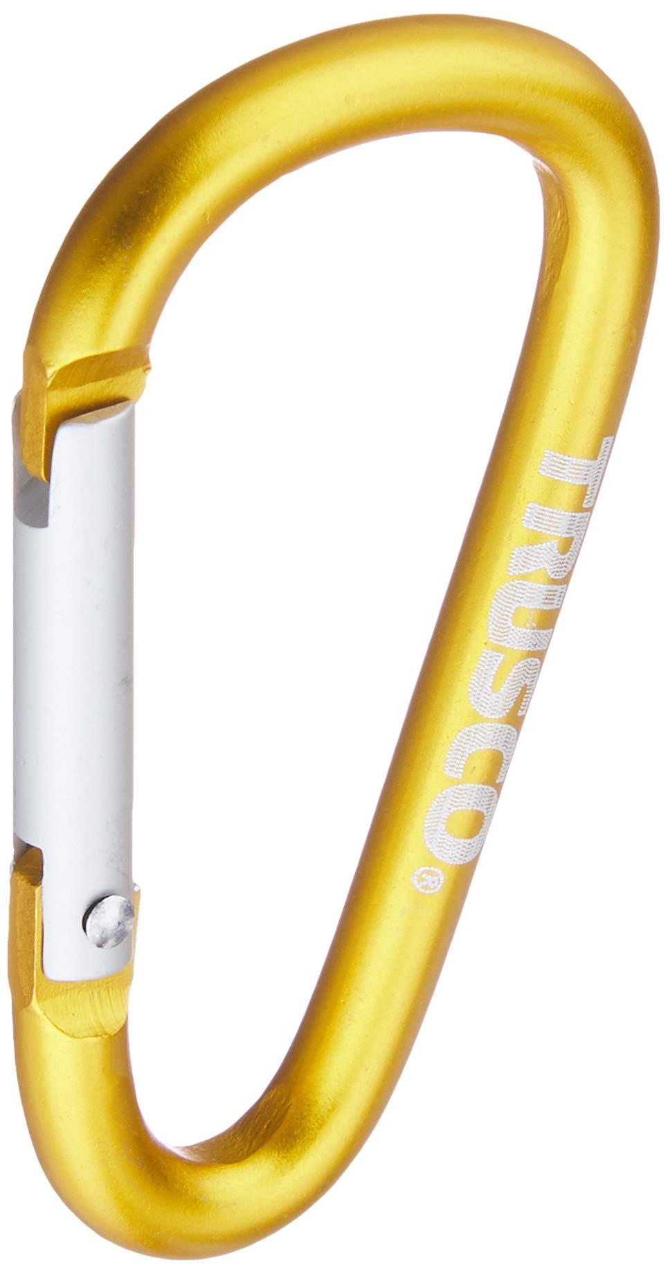 TRUSCO Carabiner Wire Diameter 5mm x 50mm D-Shape Gold TKN550GO