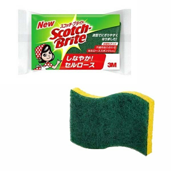 3M Scotch-Brite Kitchen Sponge Antibacterial Cellulose Scrubber C-31K 116mm × 70mm × 20mm