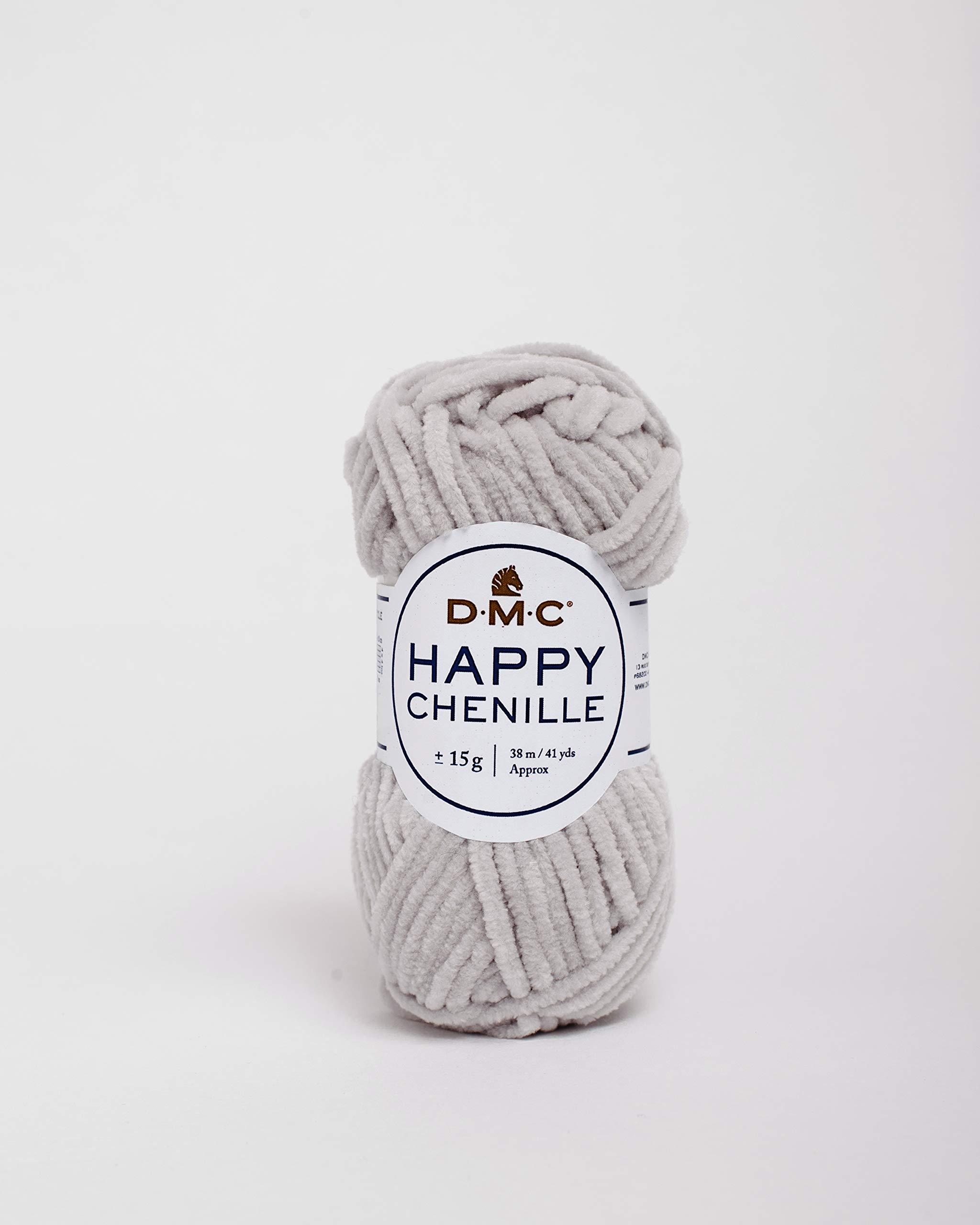 DMC HAPPY CHENILLE Happy Chenille Medium Weight #11 FLUFFY Gray Tone Approx. 15g spool Approx. 38m DMC8143