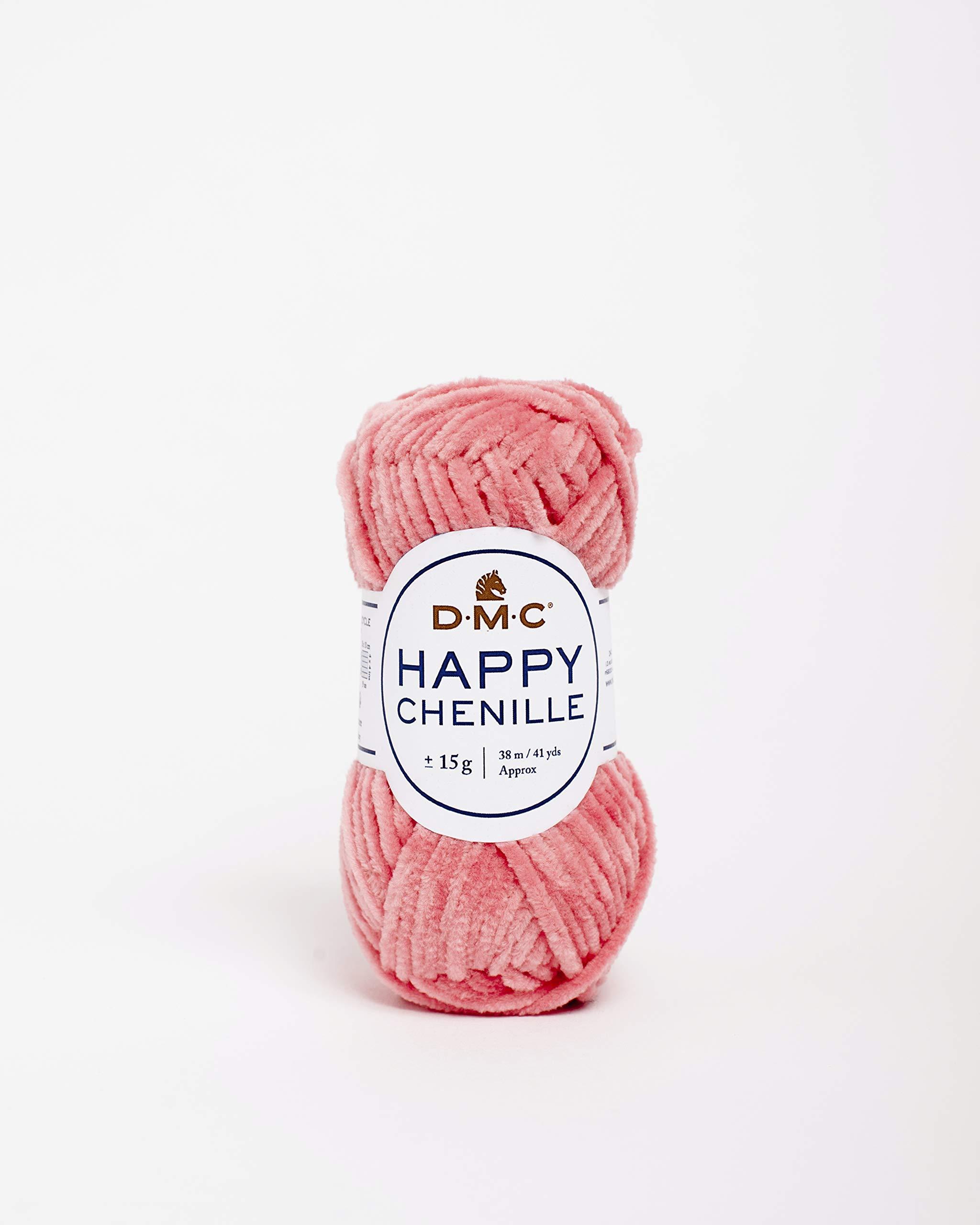 DMC HAPPY CHENILLE Happy Chenille Medium Weight #13 FUZZY Pink Tone Approx. 15g spool Approx. 38m DMC8143