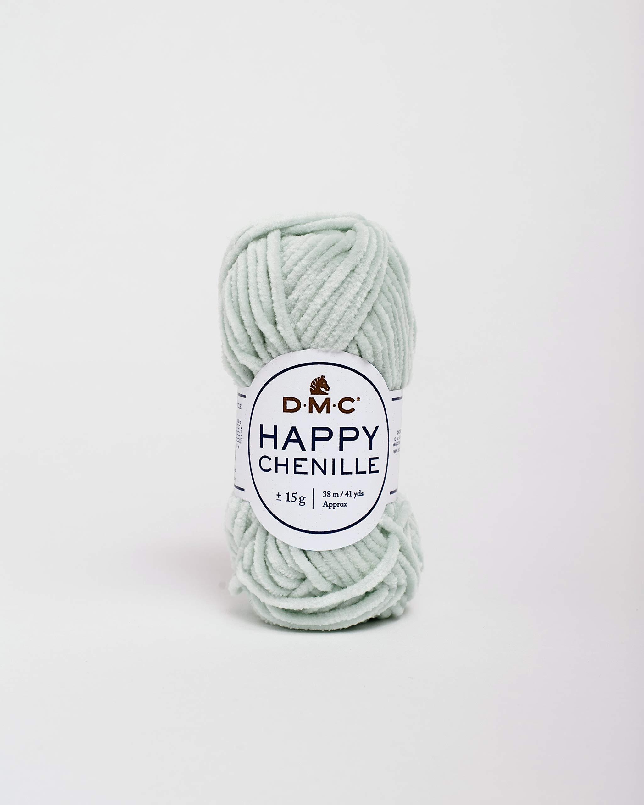 DMC HAPPY CHENILLE Happy Chenille Medium Weight #16 MARMAID Green Color Approx. 15g Roll Approx. 38m DMC8143