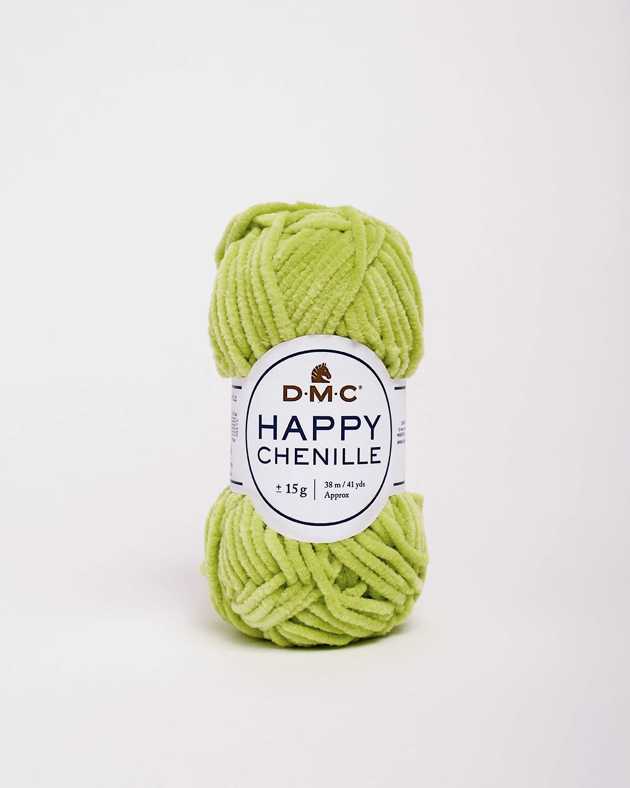 DMC HAPPY CHENILLE Happy Chenille Medium Weight #29 FIZZY Green Color Approx. 15g Roll Approx. 38m DMC8143
