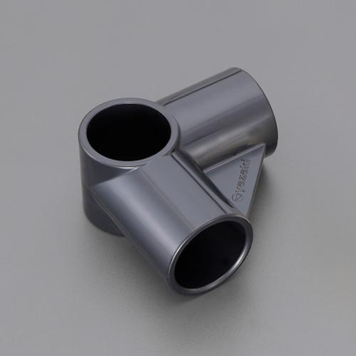 [Pipe Rack Use] 4-Way Plastic Joint (Black)