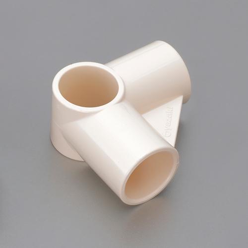 [Pipe Rack Use] 4-Way Plastic Joint (Ivory)