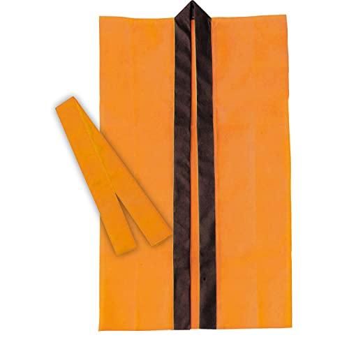 Artec Color Non-Woven Long Happi Coat (with Headband) Orange J 001524
