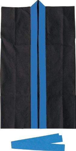 Artec Sports Day Happi Coat Long Happi Non-Woven Fabric (with Headband) Black (Blue Collar) Size J 3189