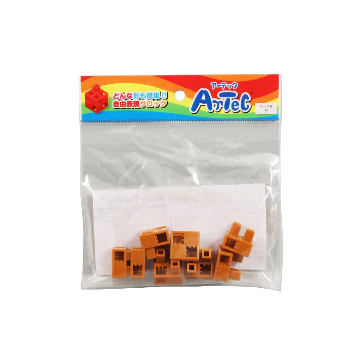 ArTeC Block Half B Single Item 8-Piece Set 77792 Brown