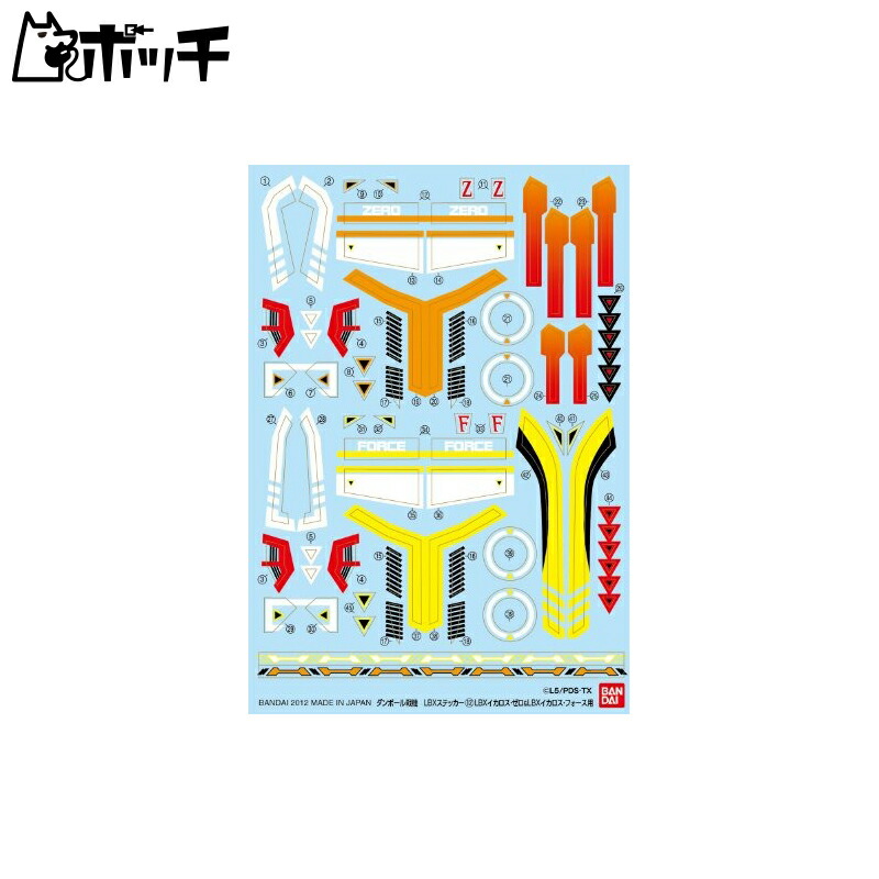 Cardboard Warfare W (Double) LBX Sticker Set 12 For LBX Icarus Zero & LBX Icarus Force