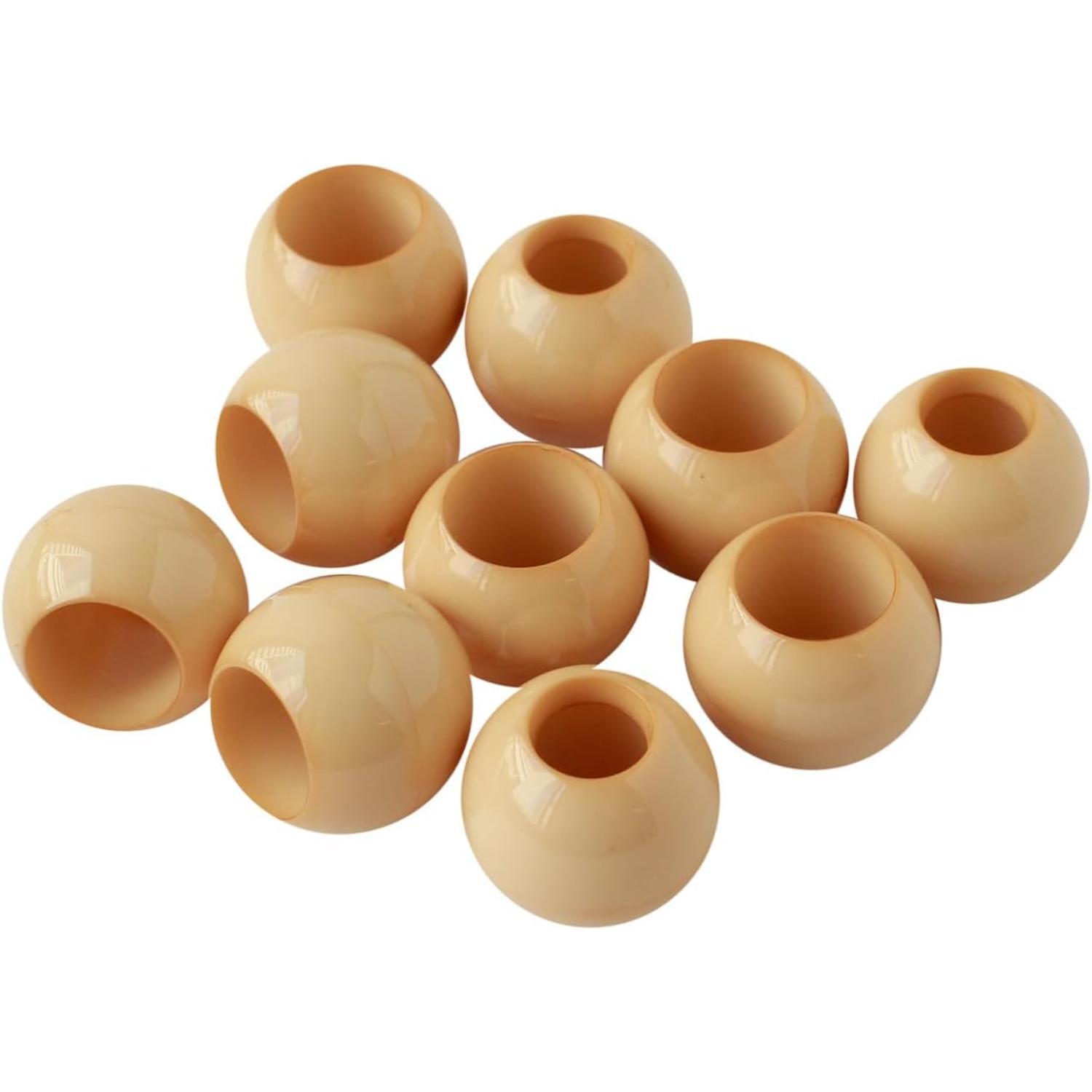 Nippon Chuko Loop Ends Outer Diameter W18×H15mm 10-Piece Pack Beige N18-BE
