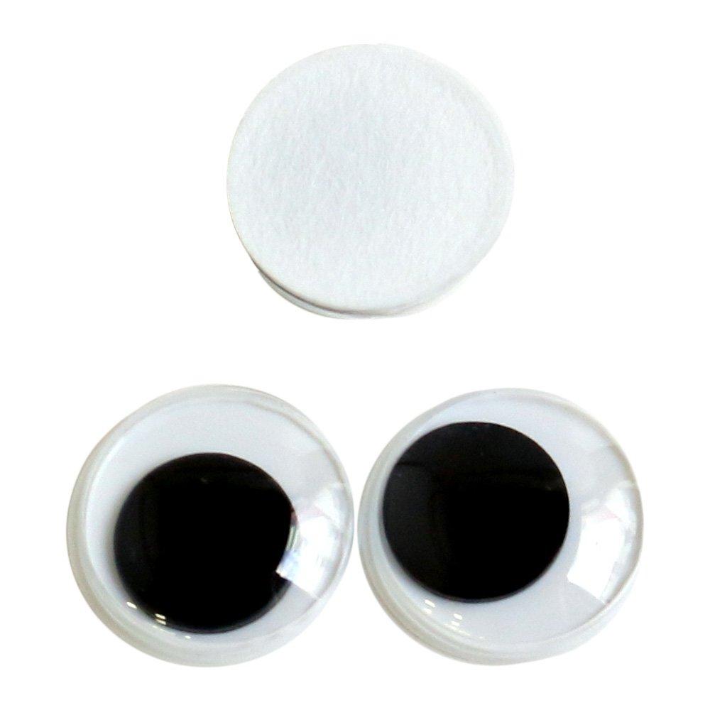 Nippon Chuko Moving Eye Adhesive-Backed 20-Piece Pack φ12mm Black CE108 Craft Supplies Buttons & Hooks Eye Button
