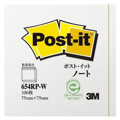 3M Post-it® Recycled Paper Notes White 654 RP W 00005793