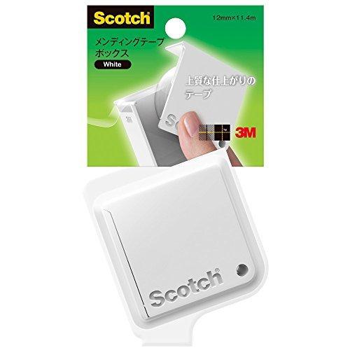 3M Scotch Tape Mending Tape Box Dispenser White 12mm x 11.4m Small Roll 810BX-WH