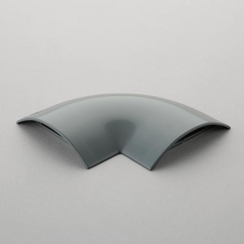 40mm Wagon Molding Corner (Thin Profile / Gray)