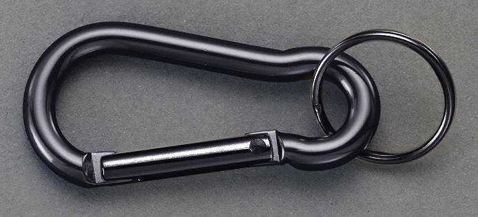 6x60mm Carabiner Hook (Aluminum/Black)