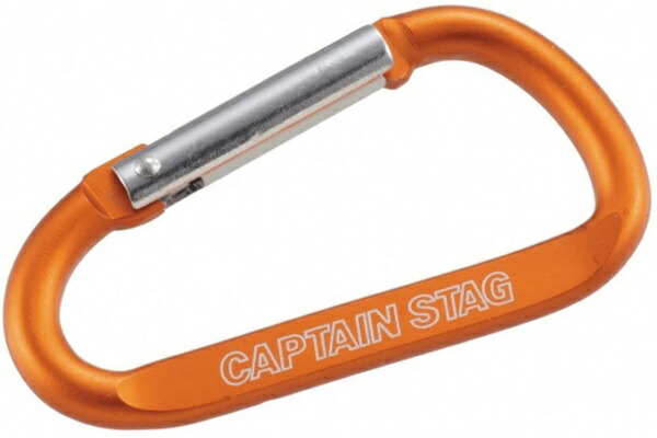 Captain Stag Aluminum Accessory D-Shaped Carabiner L (Orange) (UM-1846)