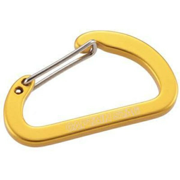 Captain Stag Aluminum Accessory Flat D-Shaped Carabiner S (Yellow) (UM-1859)