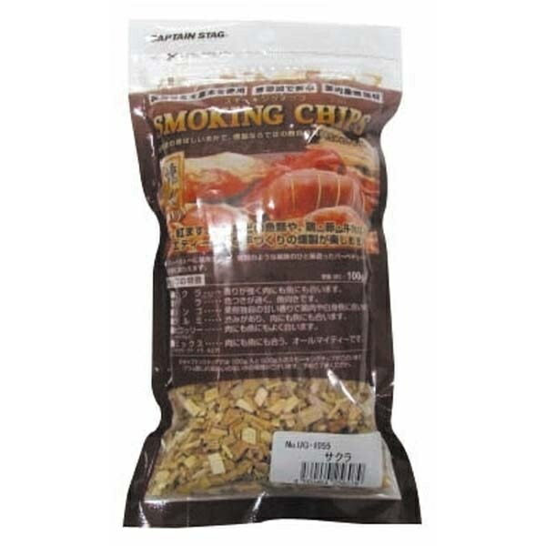 CAPTAIN STAG Smoked Smoking Chips, 100g Capacity, Sakura (Cherry) UG-1055