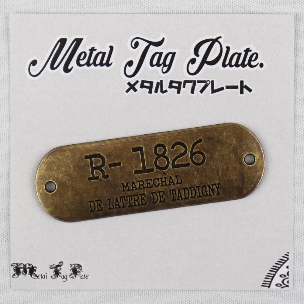 Metal Tag Plate 6 Types ≪ Metal Tag Metal Plate Metal Plate Impact Stylish Handmade Sew-On Tag Crafts Antique Gold Antique Silver ≫ MTP Single Point Tag (MTP-2/Antique Gold: 6cm*2cm)
