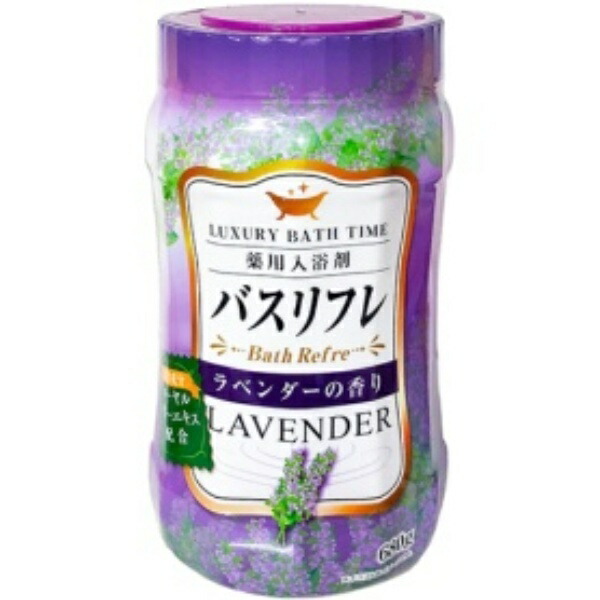 Lion Chemical Medicated Bath Salt Bath Refresh Lavender Scent Main Bottle 680g 1 Bottle