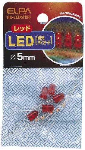 ELPA LED Bulb LED Bulb Lighting φ5mm Red 5-Pack HK-LED5H(R)