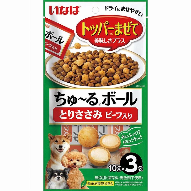 Inaba Churu Ball Chicken Breast with Beef 10g × 3 bags