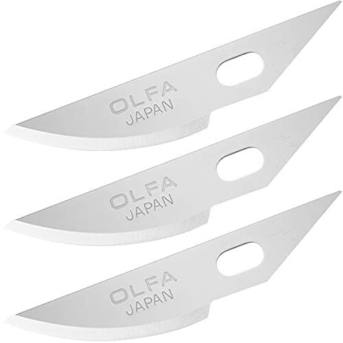 OLFA Cutter Replacement Blades Art Knife Pro Replacement Blades (Curved Blade) 3-Pack XB157K