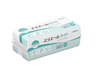 Daio Paper Erielle Pulp Paper Towel Light Economy 300 Sheets 1 Pack