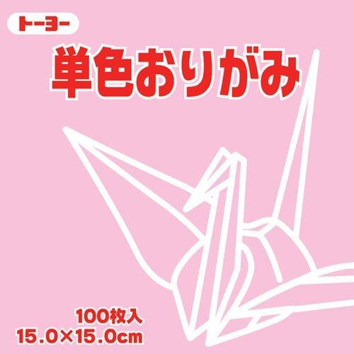 TOYO Origami Paper Single-Sided Solid Color 15cm Square Pink 100 Sheets 064124